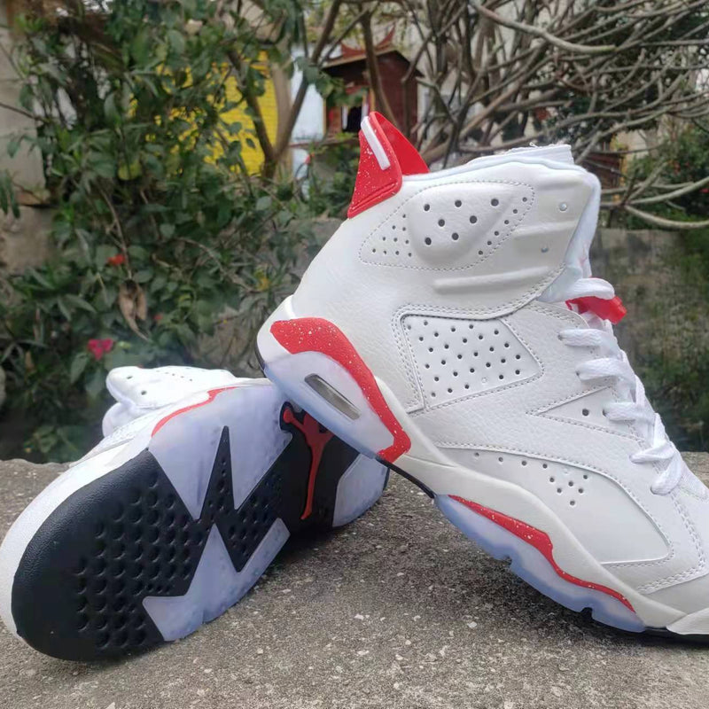 Sneakers, White Red Colorway, Lace Up Design, Casual Gift for Sneaker Fans