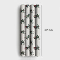 Vintage Horse Holiday Gift Wrap, Santa Claus Equestrian Christmas Wrapping Paper, Retro Country Wrapping Paper Roll, Equine Lover Gift Wrap