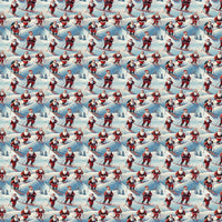 Snowy Mountain Holiday Wrapping Paper, Skiing Santa Christmas Wrapping Paper, Winter Sports Gift Wrap, Ski Lover Christmas Present Paper