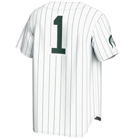 #1 Michigan State Spartans Lightweight Baseball Jersey - White