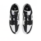 Low Top Sneakers, White Black Colorway, Lace Up Design, Casual Gift for Sneaker Fans
