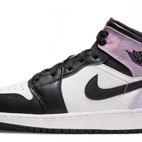 Mid Top Sneakers, White Black Colorway, Lace Up Design, Casual Gift for Sneaker Fans