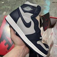 High Top Sneakers, Navy Blue Colorway, Lace Up Design, Casual Gift for Sneaker Fans