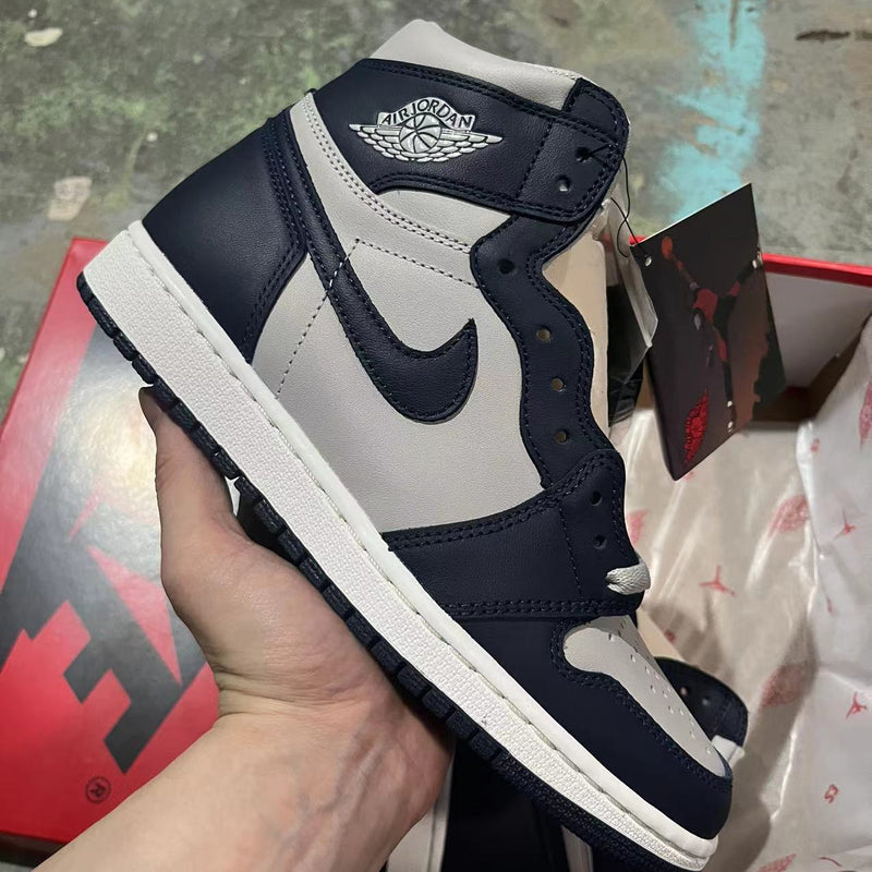 High Top Sneakers, Navy Blue Colorway, Lace Up Design, Casual Gift for Sneaker Fans