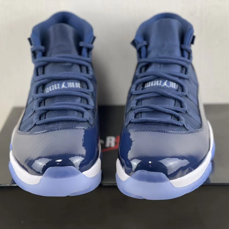 Sneakers, Midnight Blue Colorway, Patent Leather Footwear, Lace Up Design, Casual Gift for Sneaker Fans
