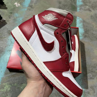 High Top Sneakers, White Red Gray Colorway, Lace Up Design, Casual Gift for Sneaker Fans