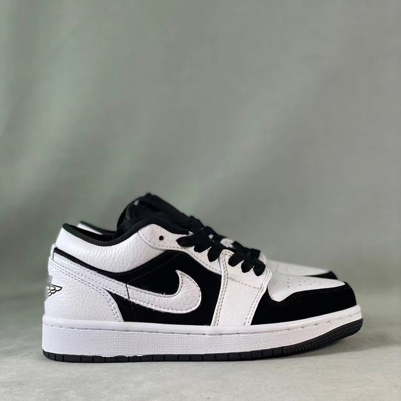 Low Top Sneakers, White Black Colorway, Lace Up Design, Casual Gift for Sneaker Fans