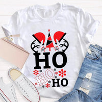 Ho Ho Ho Santa Hat Holiday T-Shirt, Science Teacher Christmas Shirt, Humorous Science Educator Tee, Adorable Chemistry Xmas Present Shirt