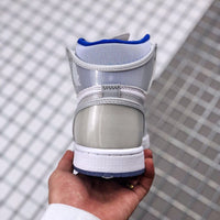 High Top Sneakers, Blue Colorway, Lace Up Design, Casual Gift for Sneaker Fans
