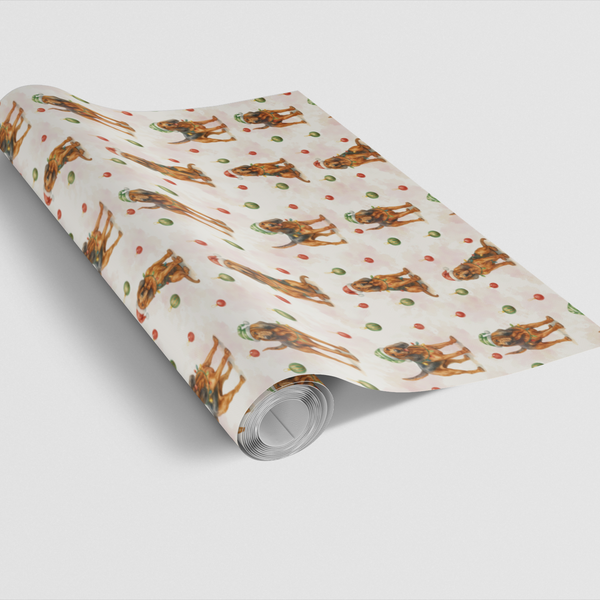 Twinkle Lights Hound Gift Wrap, Bloodhound Christmas Wrapping Paper, Festive Bloodhound Wrapping Paper, Dog Lover Holiday Gif
