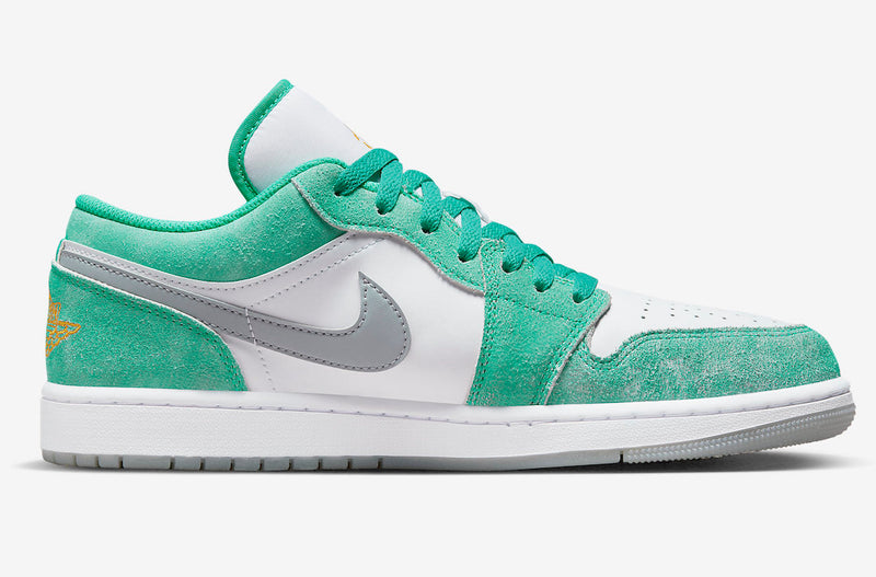 Low Top Sneakers, Green White Colorway, Lace Up Design, Casual Gift for Sneaker Fans