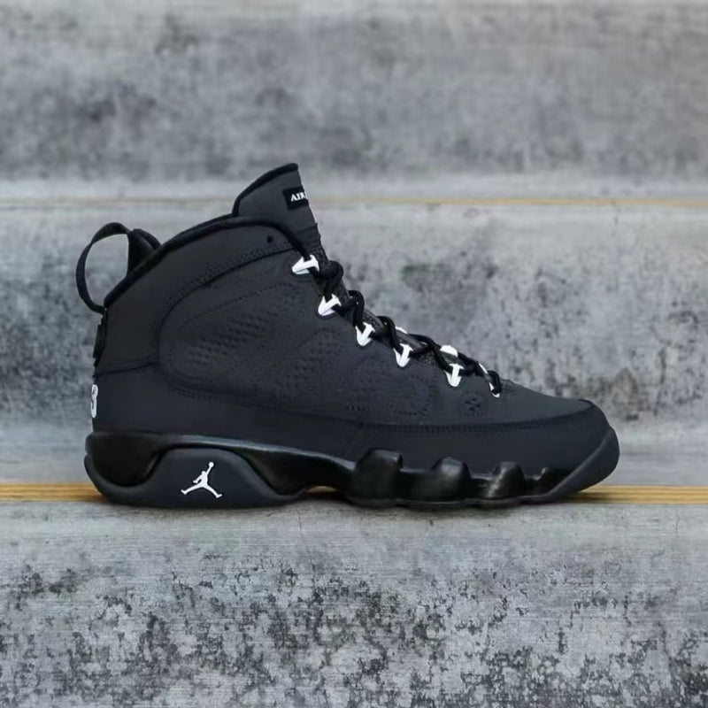Retro Sneakers, Black Colorway, Lace Up Design, Casual Gift for Sneaker Fans