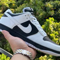 Low Top Sneakers, White Black Colorway, Lace Up Design, Casual Gift for Sneaker Fans