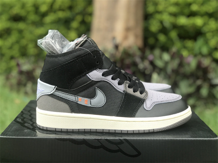 Mid Top Sneakers, Black Gray Colorway, Lace Up Design, Casual Gift for Sneaker Fans