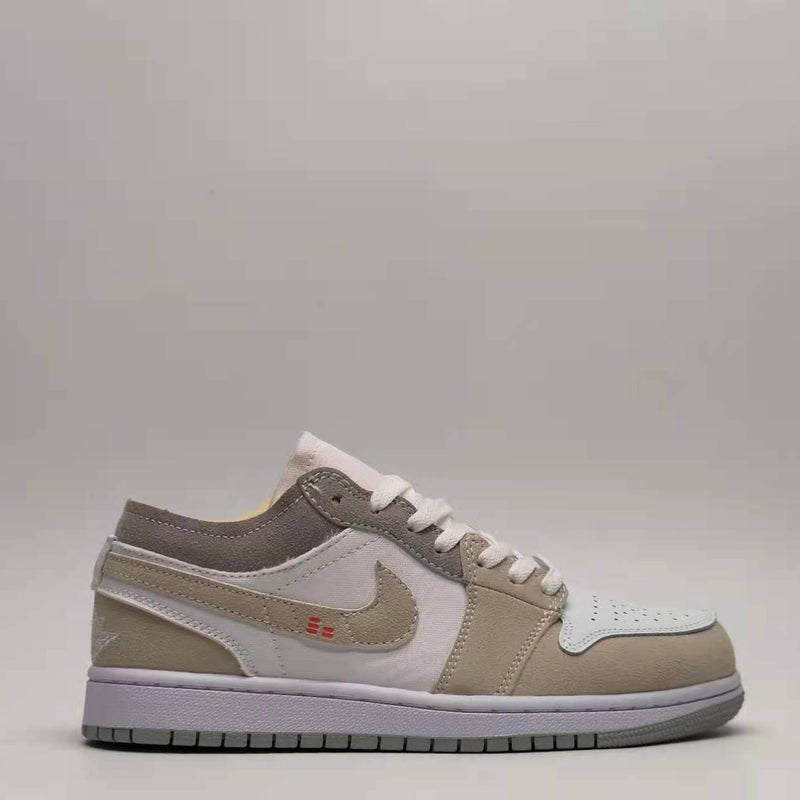 Low Top Sneakers, Light Gray Pink Colorway, Lace Up Design, Casual Gift for Sneaker Fans