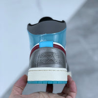Mid Top Sneakers, Blue Gray Colorway, Lace Up Design, Casual Gift for Sneaker Fans