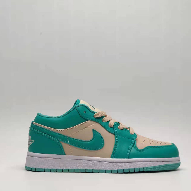 Low Top Sneakers, Blue Green Colorway, Lace Up Design, Casual Gift for Sneaker Fans