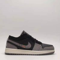 Low Top Sneakers, Black Gray Colorway, Lace Up Design, Casual Gift for Sneaker Fans
