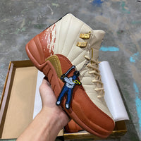 Retro Golf Shoes, Off White Brown Colorway, Lace Up Design, Casual Gift for Shoe Lovers