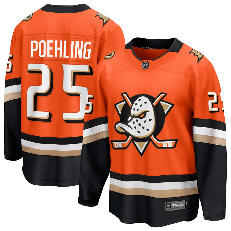 Anaheim Ducks Ryan Poehling Orange Home Breakaway Jersey