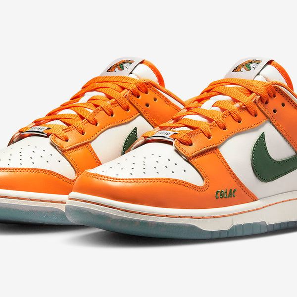 Low Top Sneakers, White Orange Colorway, Lace Up Design, Casual Gift for Sneaker Fans