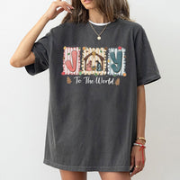 Christian Nativity Christmas Graphic Tee, Joy to the World T-Shirt, Religious Faith Holiday Shirt, Holy Nativity Scene Tee, Christmas Present