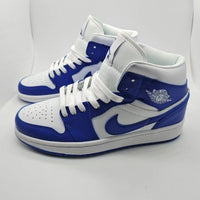 Sneakers, Blue White Colorway, Lace Up Design, Casual Gift for Sneaker Fans
