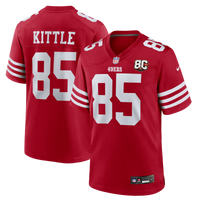 San Francisco 49ers George Kittle Scarlet 80th Anniversary Game Jersey