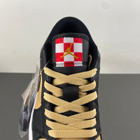Low Top Sneakers, Black Red Brown Colorway, Lace Up Design, Casual Gift for Sneaker Fans