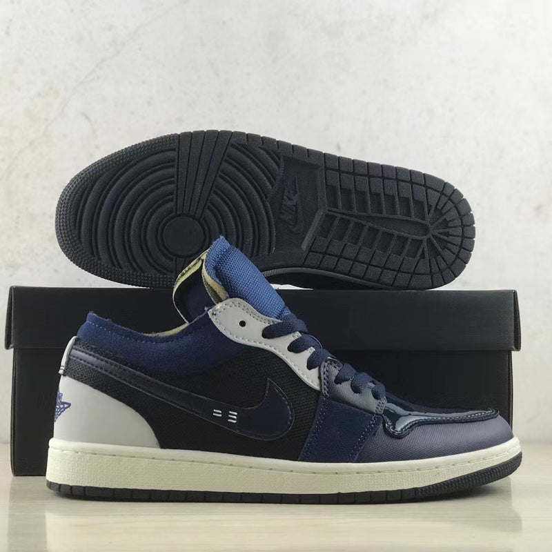 Low Top Sneakers, Midnight Blue Colorway, Lace Up Design, Casual Gift for Sneaker Fans