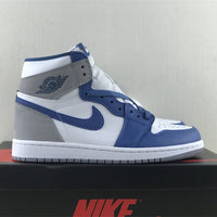 High Top Sneakers, Blue Colorway, Lace Up Design, Casual Gift for Sneaker Fans