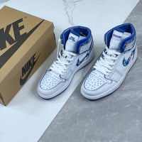 Low Top Sneakers, Blue White Colorway, Lace Up Design, Casual Gift for Sneaker Fans