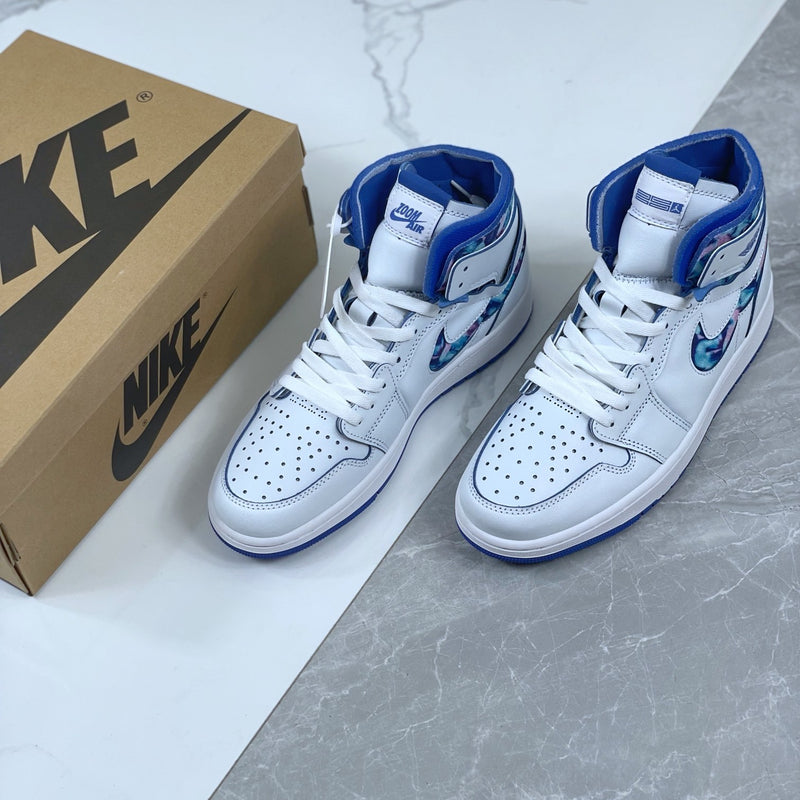 Low Top Sneakers, Blue White Colorway, Lace Up Design, Casual Gift for Sneaker Fans