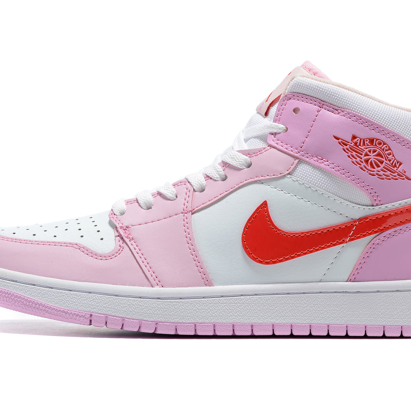 Sneakers, Red Purple Pink Colorway, Lace Up Design, Casual Gift for Sneaker Fans