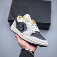Retro Low Top Basketball Shoes, Black Gray Colorway, Lace Up Design, Casual Gift for Shoe Lovers