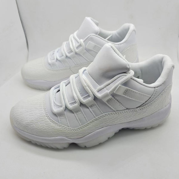 Low Top Sneakers, White Colorway, Cracked Pattern, Lace Up Design, Casual Gift for Sneaker Fans