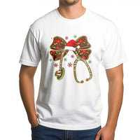 Festive Stethoscope Bow Shirt, Christmas Nurse T-Shirt, Adorable RN Holiday Graphic Tee, Nursing Student Christmas Shirt, Medical Worker Present