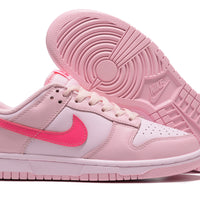 Low Top Sneakers, Pink Colorway, Lace Up Design, Casual Gift for Sneaker Fans