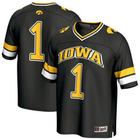 Iowa Hawkeyes Lightweight Collegiate Football Fashion Jersey - Black