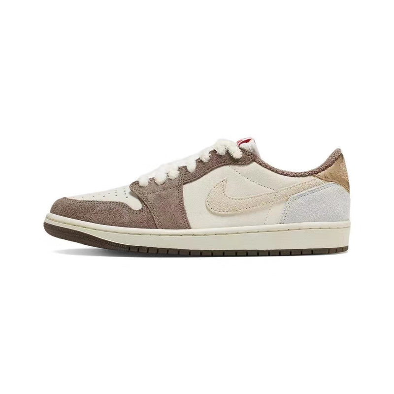 Low Top Sneakers, Brown Cream Colorway, Lace Up Design, Casual Gift for Sneaker Fans