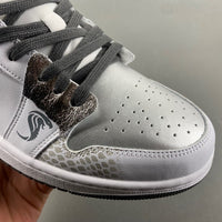 Low Top Sneakers, Silver Colorway, Lace Up Design, Casual Gift for Sneaker Fans