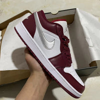 Low Top Sneakers, White Red Colorway, Lace Up Design, Casual Gift for Sneaker Fans