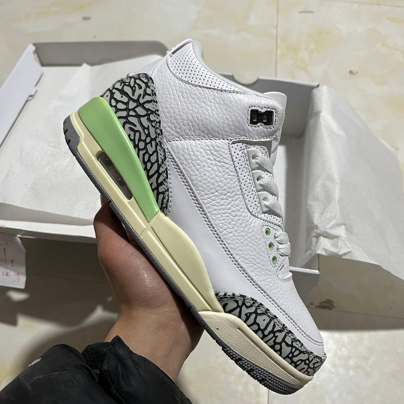 High Top Sneakers, White Green Colorway, Lace Up Design, Casual Gift for Sneaker Fans