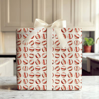 Watercolor Holiday Sweet Gift Wrap, Peppermint Candy Wrapping Paper, Red and White Striped Wrapping Paper, Christmas Present Wrapping Paper