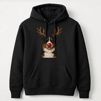 Aussie Reindeer Dog Sweatshirt, Australian Shepherd Christmas Hoodie, Humorous Xmas Dog Lover Pullover, Holiday Dog Owner Hooded Sweatshirt
