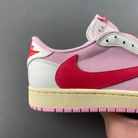 Low Top Sneakers, White Red Pink Colorway, Reverse Hook Design, Lace Up Design, Casual Gift for Sneaker Fans