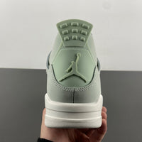 Mid Top Sneakers, Green Silver Colorway, Lace Up Design, Casual Gift for Sneaker Fans