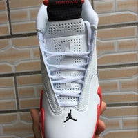 Sneakers, White Red Colorway, Lace Up Design, Casual Gift for Sneaker Fans