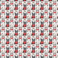 Watercolor Holiday Puppy Wrapping Paper, French Bulldog Christmas Gift Wrap, Festive Dog Lover Gift Wrap, Holiday Present Roll