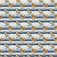 Adorable Dog Christmas Gift Wrap, Hockey Golden Retriever Wrapping Paper, Winter Sports Pet Gift Wrap Roll, Festive Hockey Dog Wrapping Paper